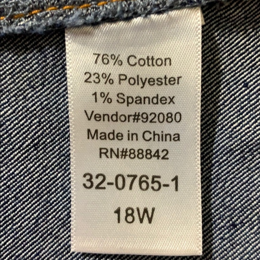 WOMEN WIthin. printed dot denim jacket Sz 18w - Picture 6 of 6